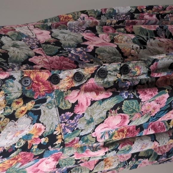 Vintage 80's 90's Floral Long Midi Dress - Picture 11 of 12